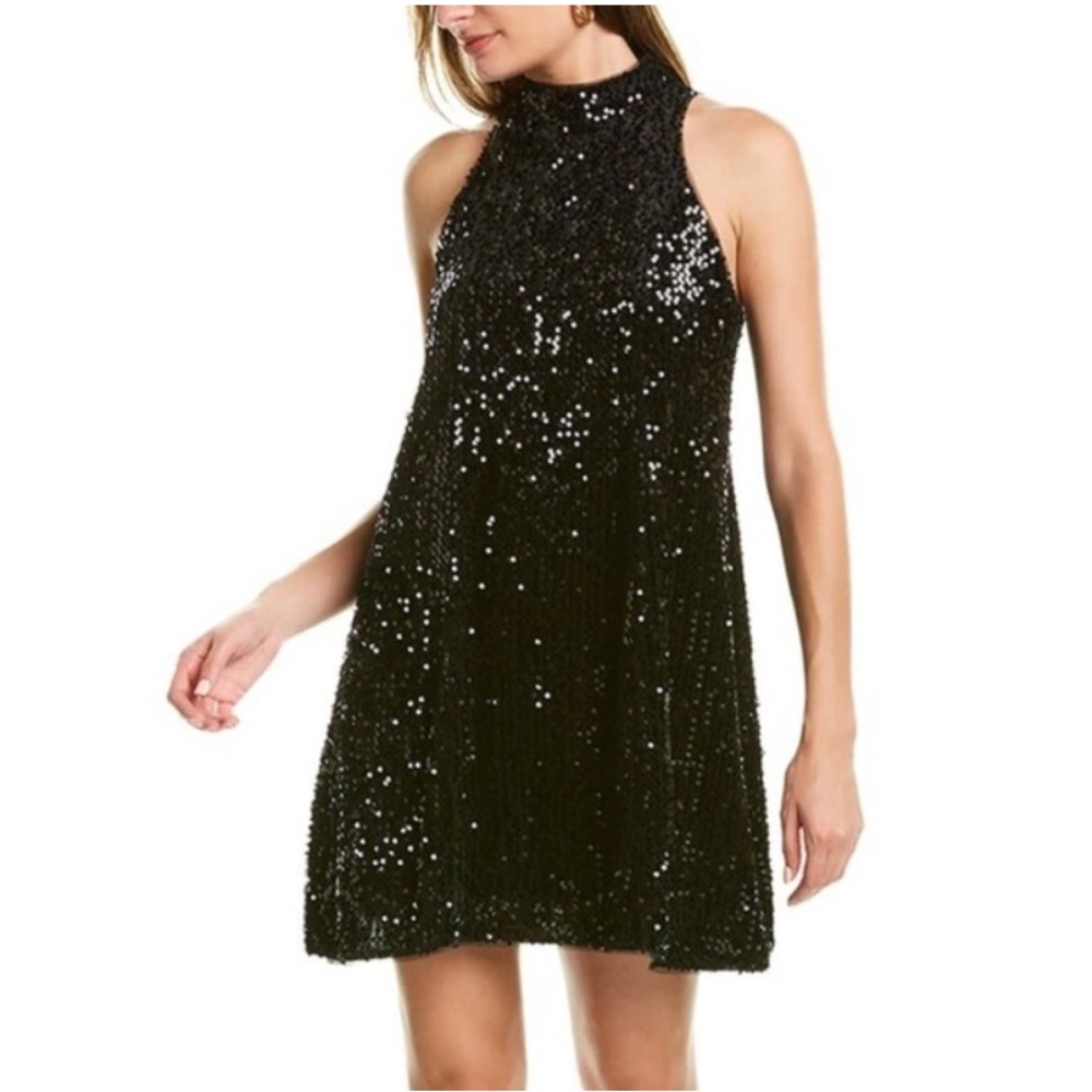 Crosby by Molly Burch Sequin Black Dress